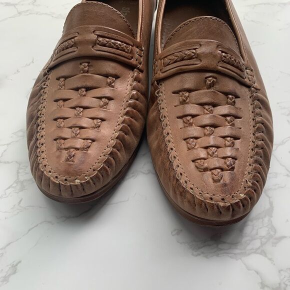 Stacy Adams Mens Tan Leather Loafers | Size 10 - Picture 3 of 5